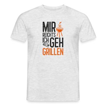 Ich geh grillen Geschenk BBQ Chef - Männer T-Shirt - Grau meliert - Vorne - AI Model Male 178 dark (178cm)