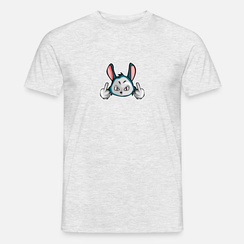 Cool Rabbit - Männer T-Shirt - Grau meliert