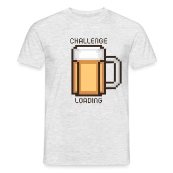 Optique pixel de verre à bière gaming des années 80 pour les fans de bière rétro - T-shirt homme - gris chiné - Devant - AI Model Male 178 dark (178cm)