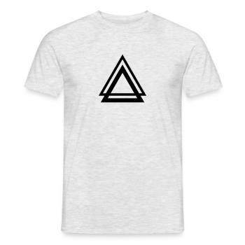 Triangle double triangle symbol - Men's T-Shirt - heather grey - Front - AI Model Male 178 dark (178cm)