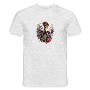 Botanical Bone - Männer T-Shirt - Grau meliert - Vorne - AI Model Male 178 dark (178cm)