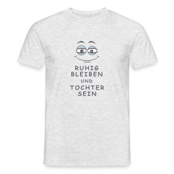 Tochter sein - Männer T-Shirt - Grau meliert - Vorne - AI Model Male 178 dark (178cm)