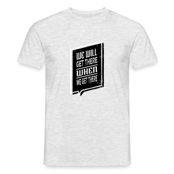 anniversaire camping randonnée drôle citation camping-car - T-shirt homme - gris chiné - Devant - AI Model Male 178 dark (178cm)