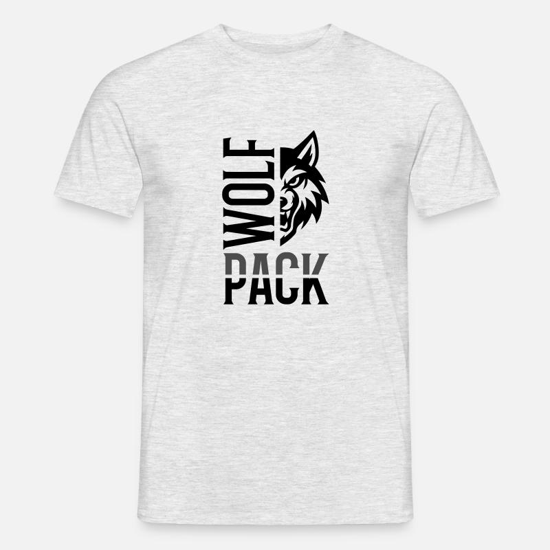 Wolf Pack Rudel - Männer T-Shirt - Grau meliert