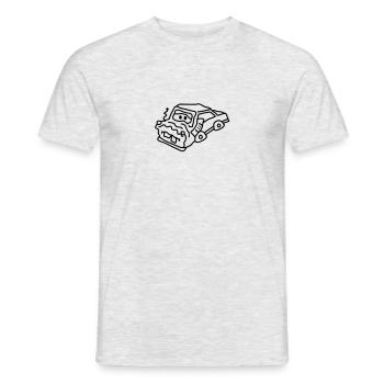 auto_accident - Männer T-Shirt - Grau meliert - Vorne - AI Model Male 178 dark (178cm)