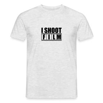 I Shoot film Logo - Men's T-Shirt - heather grey - Front - AI Model Male 178 dark (178cm)