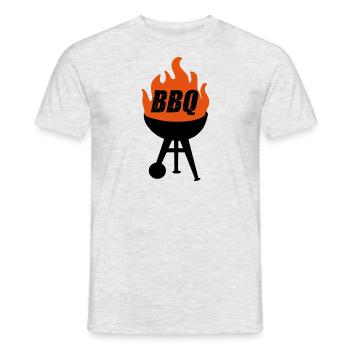 BBQ grill - Men's T-Shirt - heather grey - Front - AI Model Male 178 dark (178cm)