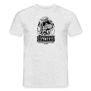 SPINONE ITALIANO coolest people Hunde Spruch - Männer T-Shirt - Grau meliert - Vorne - AI Model Male 178 dark (178cm)