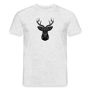 Hirsch - Männer T-Shirt - Grau meliert - Vorne - AI Model Male 178 dark (178cm)