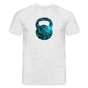 Kettlebell (Low Poly) - T-shirt homme - gris chiné - Devant - AI Model Male 178 dark (178cm)
