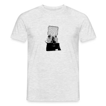 Travaux forestiers - T-shirt homme - gris chiné - Devant - AI Model Male 178 dark (178cm)