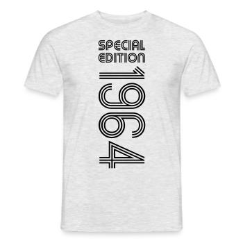 Édition spéciale 1964 - Anniversaire 1964 Changement de couleur - T-shirt homme - gris chiné - Devant - AI Model Male 178 dark (178cm)