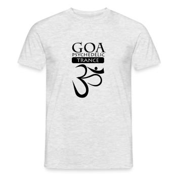 Goa Psychedelic Trance Logo - Männer T-Shirt - Grau meliert - Vorne - AI Model Male 178 dark (178cm)