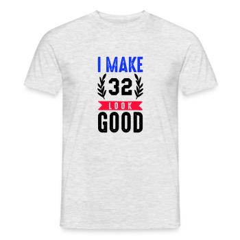 look good 32 - Männer T-Shirt - Grau meliert - Vorne - AI Model Male 178 dark (178cm)