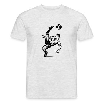 Overhead kick footballer - Men's T-Shirt - heather grey - Front - AI Model Male 178 dark (178cm)