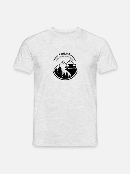 Logo Van life - Men's T-Shirt - heather grey