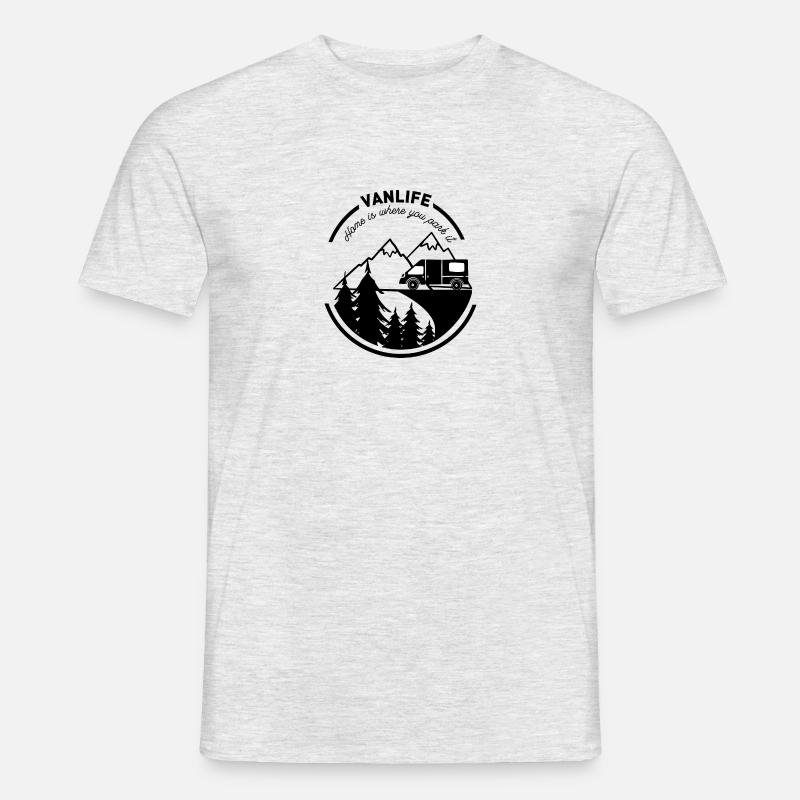 Logo Van life - Männer T-Shirt - Grau meliert