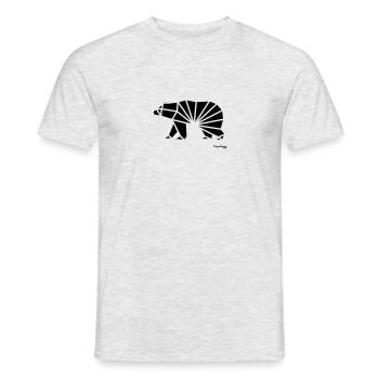 Geometric Bear Streetstyle Hipster Urban - Men's T-Shirt - heather grey - Front - AI Model Male 178 dark (178cm)