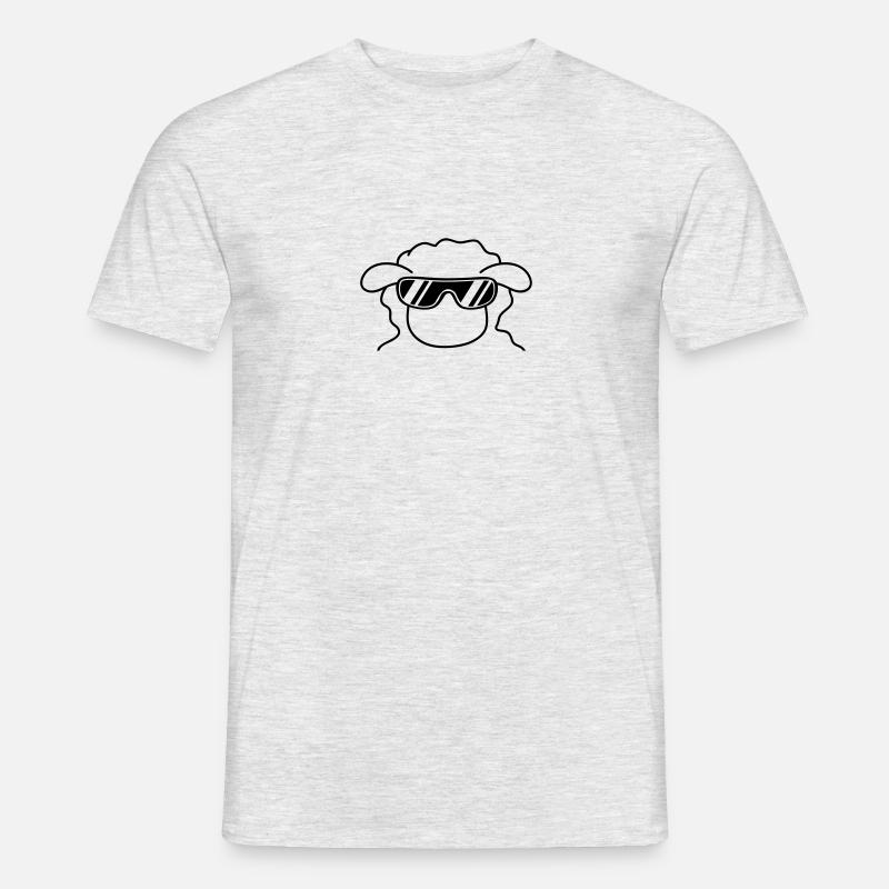Cool Sheep Head - Männer T-Shirt - Grau meliert