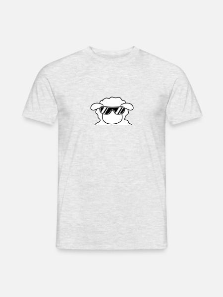 Cool Sheep Head - Men's T-Shirt - heather grey