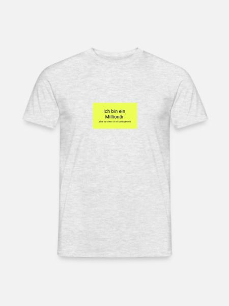 Millionär - Männer T-Shirt - Grau meliert