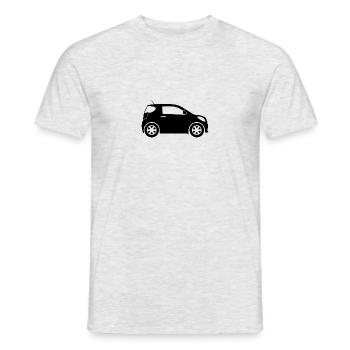 Petite voiture compacte - T-shirt homme - gris chiné - Devant - AI Model Male 178 dark (178cm)