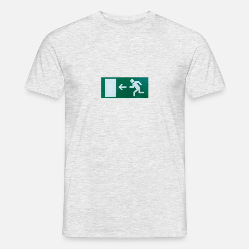 exit - Männer T-Shirt - Grau meliert