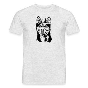 SIBERIAN HUSKY Crown Dogs Chien Wilsigns - T-shirt homme - gris chiné - Devant - AI Model Male 178 dark (178cm)