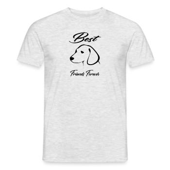 Hund - Männer T-Shirt - Grau meliert - Vorne - AI Model Male 178 dark (178cm)