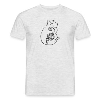 Art Déco Space Squirrel - T-shirt homme - gris chiné - Devant - AI Model Male 178 dark (178cm)