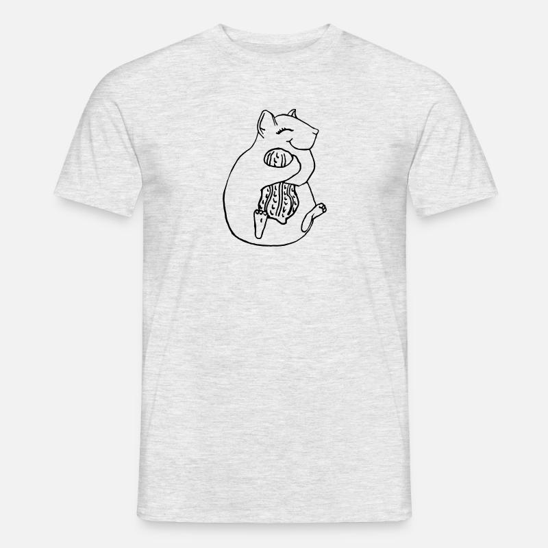 Art Deco Space Squirrel - Männer T-Shirt - Grau meliert