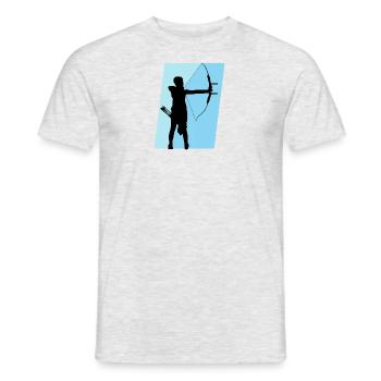 Bow Shooting Sports Bow - Men's T-Shirt - heather grey - Front - AI Model Male 178 dark (178cm)