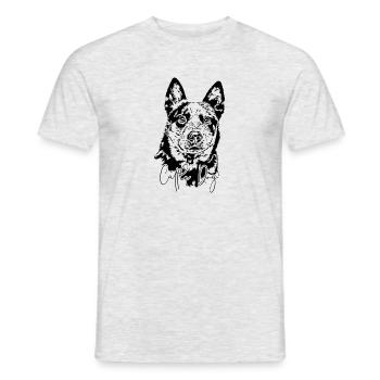 Chien de berger chien de berger chiens chien wilsigns chiens de berger - T-shirt homme - gris chiné - Devant - AI Model Male 178 dark (178cm)