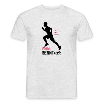 Flotter RENNTner - Jogger - Männer T-Shirt - Grau meliert - Vorne - AI Model Male 178 dark (178cm)