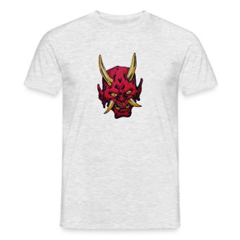 Oni, Japanischer Teufel - Männer T-Shirt - Grau meliert - Vorne - AI Model Male 178 dark (178cm)