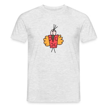 Schobbti Rot - Männer T-Shirt - Grau meliert - Vorne - AI Model Male 178 dark (178cm)