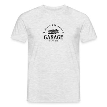Vintage Garage - Männer T-Shirt - Grau meliert - Vorne - AI Model Male 178 dark (178cm)