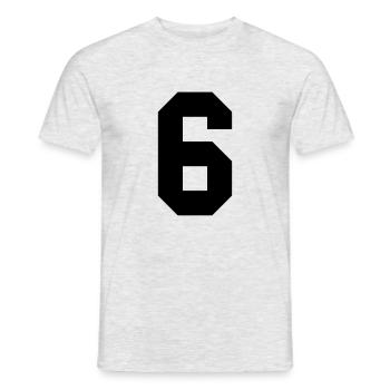 6 collège - T-shirt homme - gris chiné - Devant - AI Model Male 178 dark (178cm)