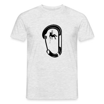 Bouldering Climbing Climbing Hiking - Men's T-Shirt - heather grey - Front - AI Model Male 178 dark (178cm)