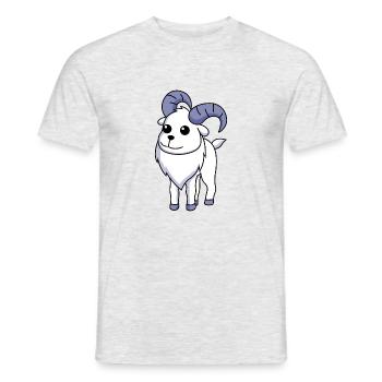 Mountain Goat Comic Animal - Men's T-Shirt - heather grey - Front - AI Model Male 178 dark (178cm)