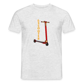 E-Scooter Roller Scooter - T-shirt homme - gris chiné - Devant - AI Model Male 178 dark (178cm)