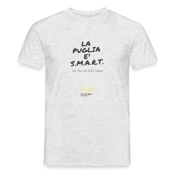 puglia smart - T-shirt uomo - grigio melange - Fronte - AI Model Male 178 dark (178cm)