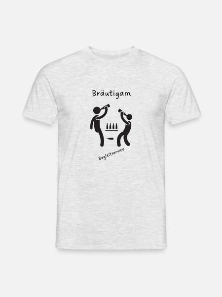 Jungesellenabschied Crew - Männer T-Shirt - Grau meliert