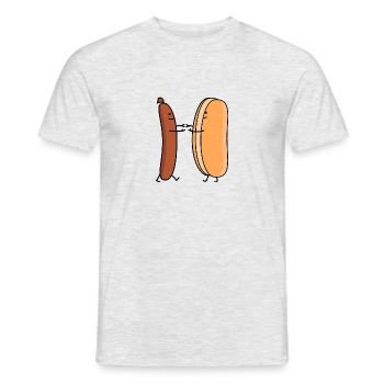 Saucisses et petits pains - T-shirt homme - gris chiné - Devant - AI Model Male 178 dark (178cm)