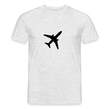 Aircraft - Men's T-Shirt - heather grey - Front - AI Model Male 178 dark (178cm)