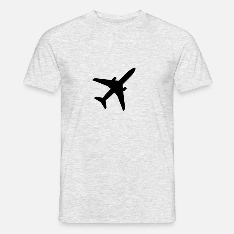 Flugzeug - Männer T-Shirt - Grau meliert