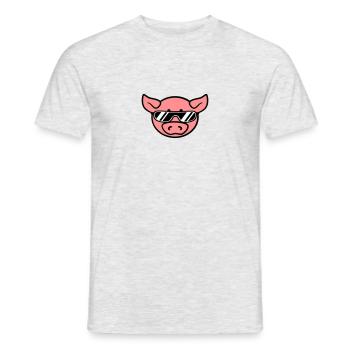 Lunettes de soleil cool cochon parti - T-shirt homme - gris chiné - Devant - AI Model Male 178 dark (178cm)