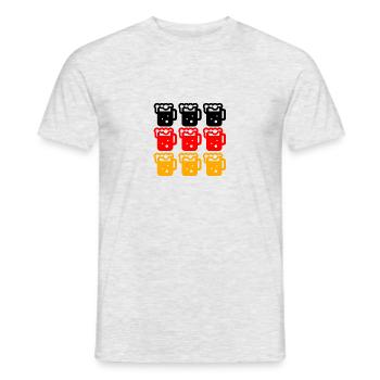 Deutschland Bier Flagge - Männer T-Shirt - Grau meliert - Vorne - AI Model Male 178 dark (178cm)