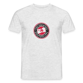 Stamp Design Photographer - Men's T-Shirt - heather grey - Front - AI Model Male 178 dark (178cm)
