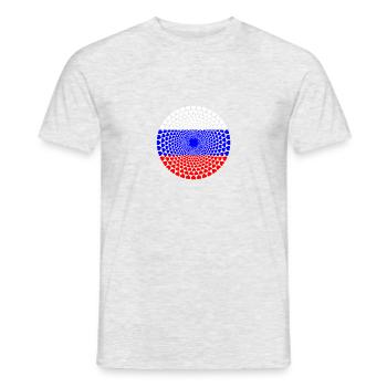 Russie Russie Россия Love Heart Mandala - T-shirt homme - gris chiné - Devant - AI Model Male 178 dark (178cm)